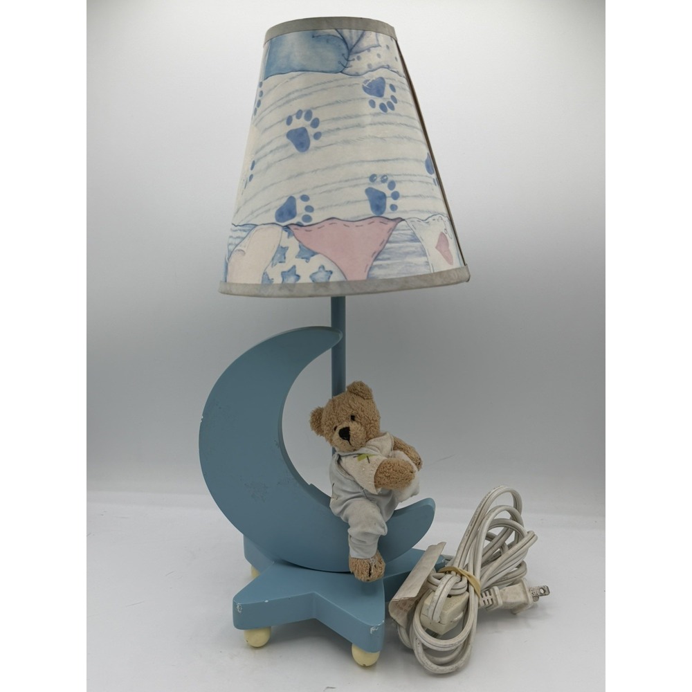 Vintage Boyd's Bear Nursery Night Light Lamp Baby Children's ,Moon, Star Works